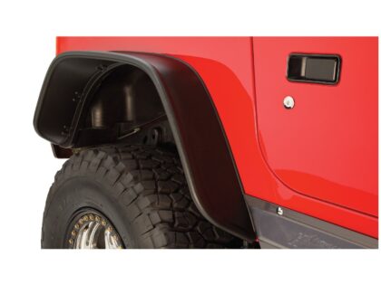 Bushwacker 10056-07 Black Jeep Flat Style Textured Finish Rear Fender Flares for 1997-2006 Jeep Wrangler TJ