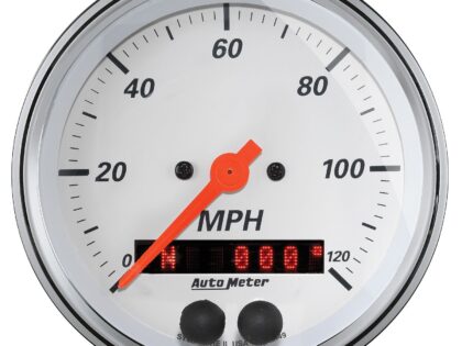 3-3/8 in. GPS SPEEDOMETER, 0-120 MPH, ARCTIC WHITE