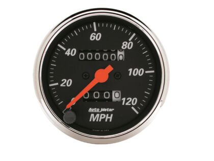 3-1/8 in. SPEEDOMETER, 0-120 MPH, DESIGNER BLACK