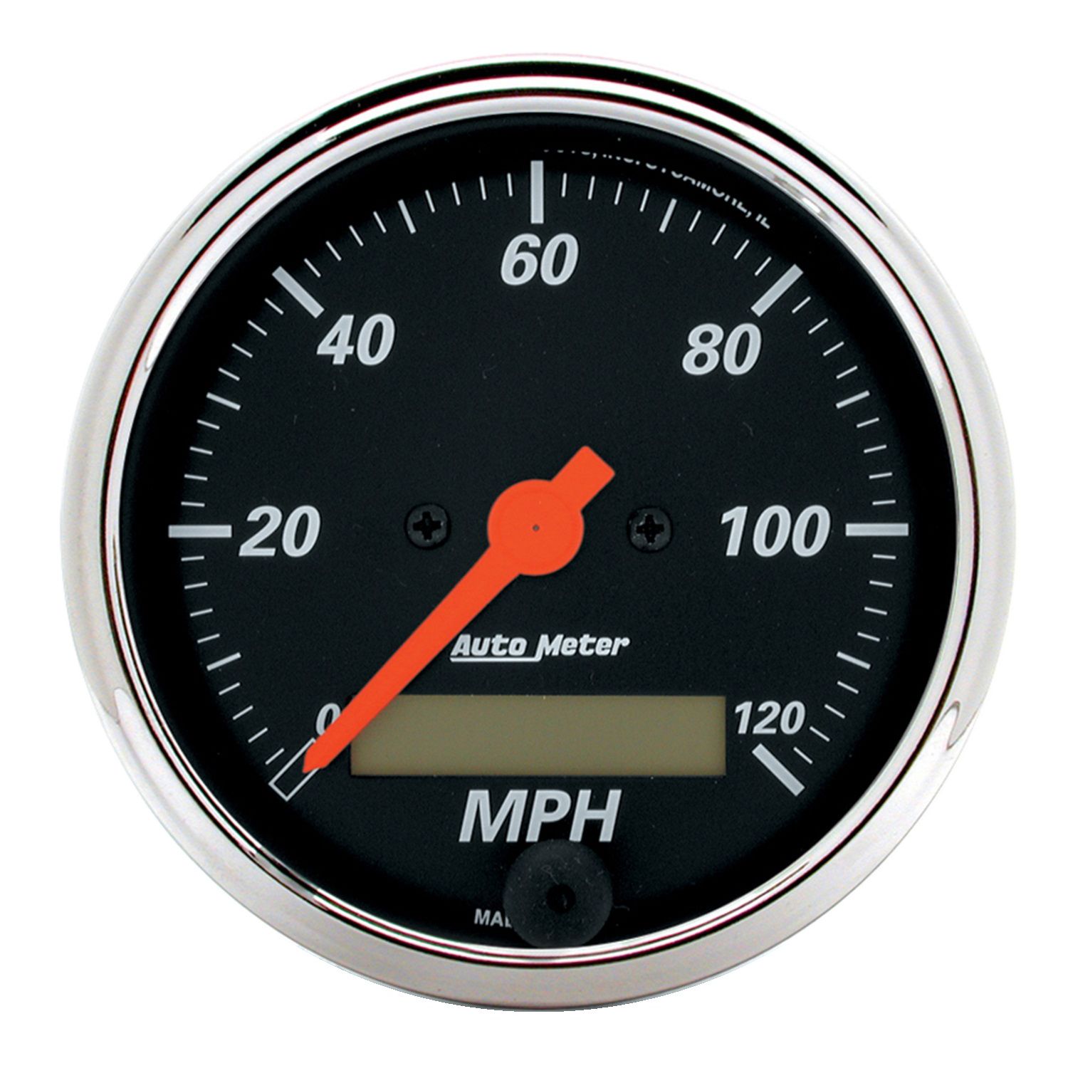 3-1/8 in 3-1/8 in. SPEEDOMETER, 0-120 MPH, DESIGNER BLACK