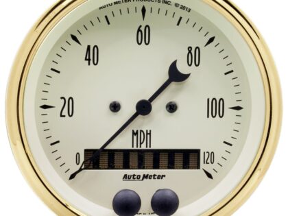 3-3/8 in. GPS SPEEDOMETER, 0-120 MPH, GOLDEN OLDIES