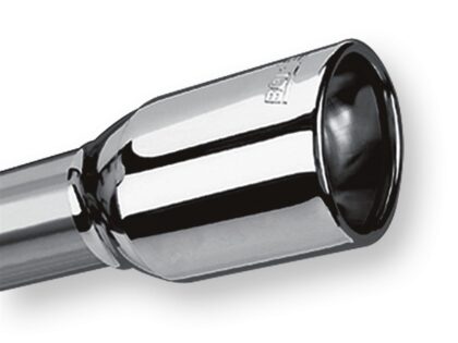 Tip 2.25" Inlet/ 3.625" x 2.5" Outlet Single Oval Rolled-Edge Angle-Cut