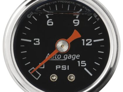 1-1/2 in. PRESSURE, 0-15 PSI, BLACK