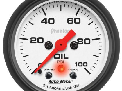 2-1/16 in. OIL PRESSURE, 0-100 PSI, PHANTOM