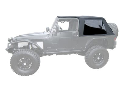 Rampage Products 109635 Frameless Trail Top Only for 2004-2006 Jeep Wrangler LJ (TJ Unlimited), Black Diamond