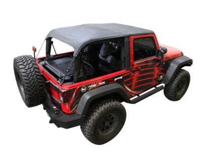 Rampage Products 106135 Frameless Trail Soft Top Kit For 2007-2018 Jeep Wrangler JK, Black Diamond