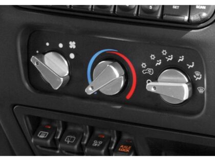3 Piece Alu Climate Control Knob Set, Blue; 99-06 Jeep Wrangler TJ