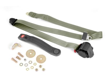 3-Point Seat Belt, Olive, Retractable, Universal