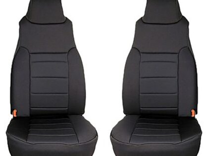 Neoprene Front Seat Covers, Black; 97-02 Jeep Wrangler TJ