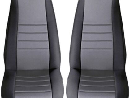 Neoprene Front Seat Covers, Gray; 97-02 Jeep Wrangler TJ