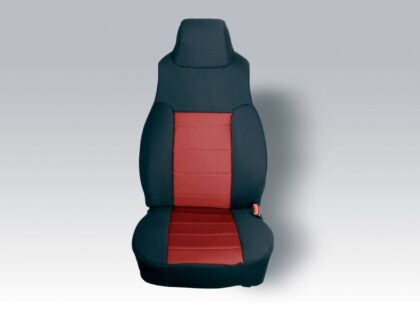 Neoprene Front Seat Covers, Red; 91-95 Jeep Wrangler YJ