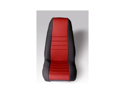 Neoprene Front Seat Covers, Red; 76-90 Jeep CJ/Wrangler YJ