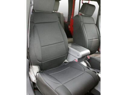 Neoprene Front Seat Covers, Black; 07-10 Jeep Wrangler JK