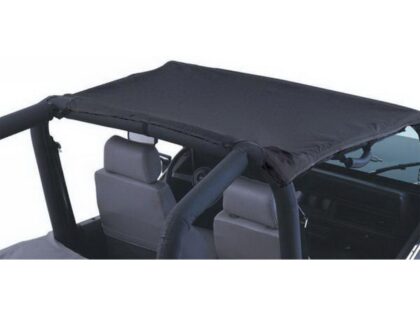 Rampage Products 90801 California Brief Soft Top for 1987-1991 Jeep Wrangler YJ, Black, Windshield Channel Required (sold separately)