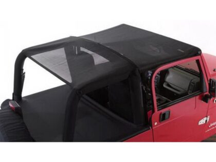 Rampage Products 94217 Combo Brief Extended Topper with Zip Out Rear Section for 1997-2006 Jeep Wrangler TJ, Spice Denim, Windshield Channel Required (sold separately)