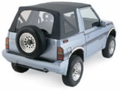 Rampage Products 98815 OEM Replacement Soft Top for 1995-1998 Geo Tracker, 1995-1998 Suzuki Sidekick, Black Denim