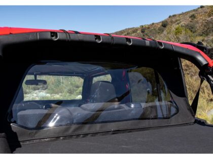 Rampage Products 990037 Windbreaker for 2018-2021 Jeep Wrangler JL Unlimited (4-Door), Black Diamond