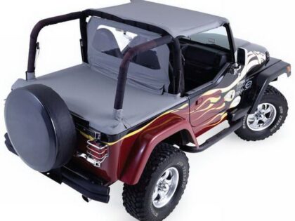 Rampage Products 993015 Cab Soft Top and Tonneau Cover for 1992-1995 Jeep Wrangler YJ, Black Denim
