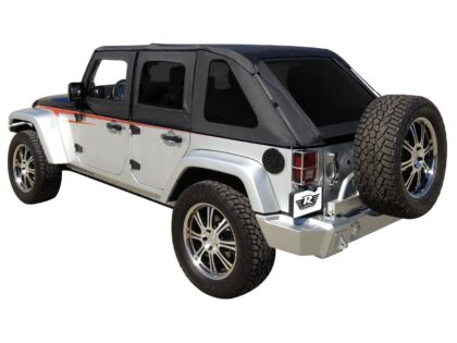Rampage Products 109835 Frameless Trail Top Only for 2007-2018 Jeep Wrangler JK Unlimited 4-Door, Black Diamond